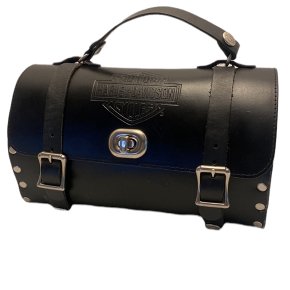 Harley-Davidson Black Leather Purse - Picture 1 of 11